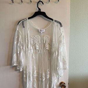 Shyanne Cream Sheer Cardigan